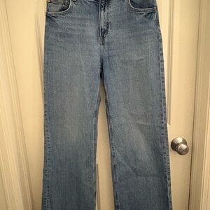 H&M Light Blue High Rise Wide Leg Jeans